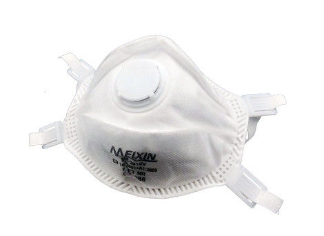 قناع تنفس بصمام أبيض اللون ، تنفس N95 مع صمام زفير المزود